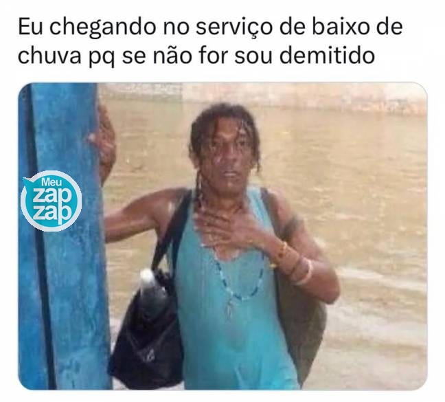 memes engraçados de chuva